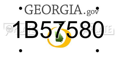 1B57580 Georgia License Plate