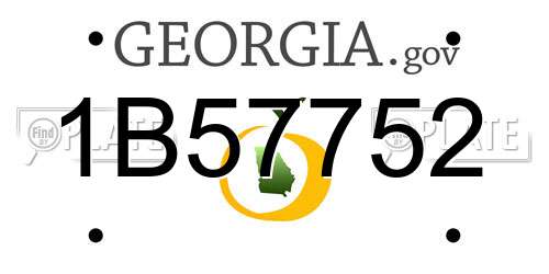 1B57752 Georgia License Plate
