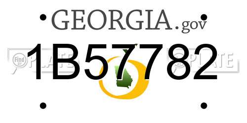 1B57782 Georgia License Plate