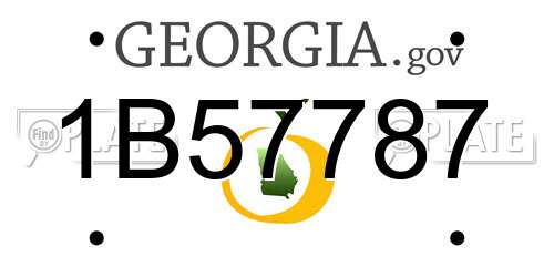 1B57787 Georgia License Plate