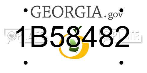 1B58482 Georgia License Plate
