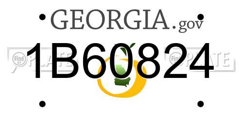 1B60824 Georgia License Plate