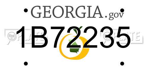 1B72235 Georgia License Plate
