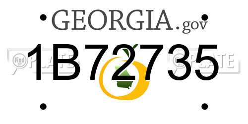 1B72735 Georgia License Plate