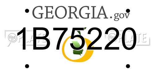 1B75220 Georgia License Plate
