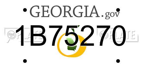1B75270 Georgia License Plate