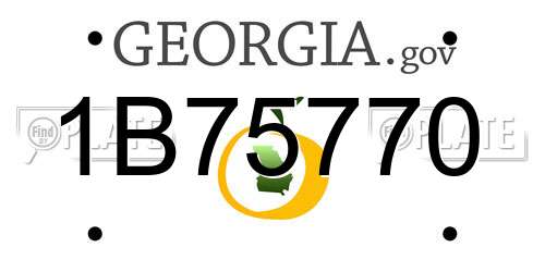 1B75770 Georgia License Plate