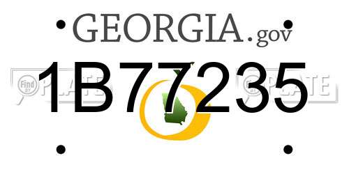 1B77235 Georgia License Plate
