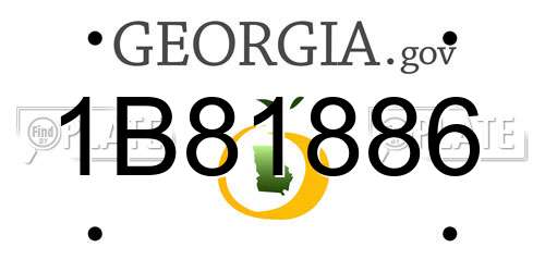 1B81886 Georgia License Plate