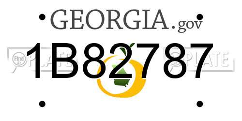1B82787 Georgia License Plate