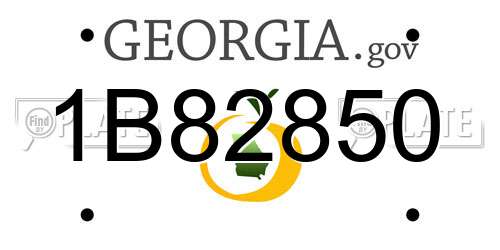 1B82850 Georgia License Plate