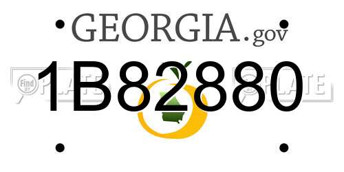 1B82880 Georgia License Plate