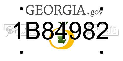 1B84982 Georgia License Plate