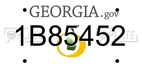 1B85452 Georgia License Plate