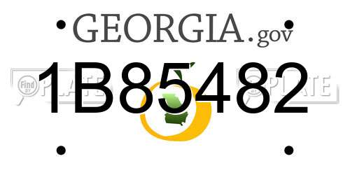 1B85482 Georgia License Plate