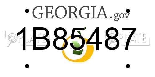 1B85487 Georgia License Plate