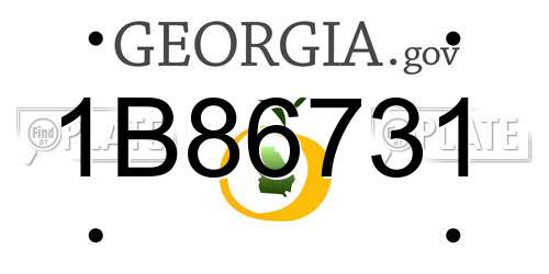 1B86731 Georgia License Plate