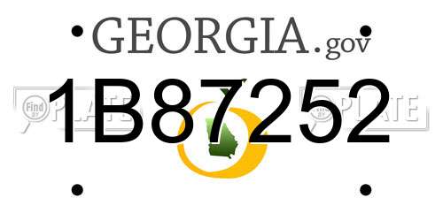 1B87252 Georgia License Plate