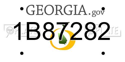 1B87282 Georgia License Plate