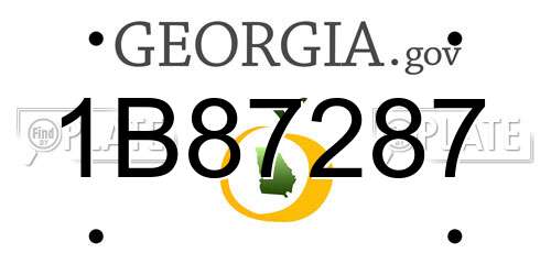 1B87287 Georgia License Plate