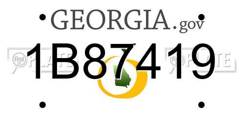 1B87419 Georgia License Plate