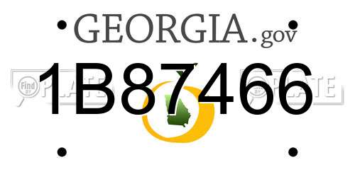 1B87466 Georgia License Plate