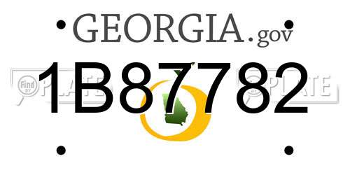 1B87782 Georgia License Plate
