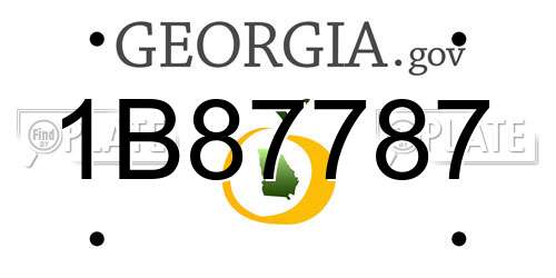 1B87787 Georgia License Plate