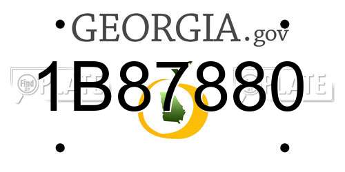 1B87880 Georgia License Plate