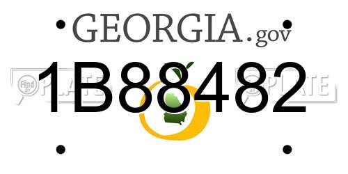 1B88482 Georgia License Plate