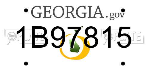 1B97815 Georgia License Plate
