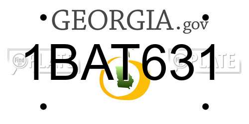 1BAT631 Georgia License Plate