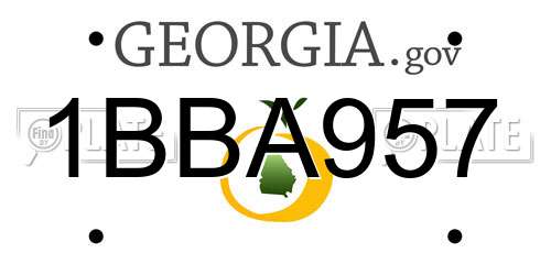 1BBA957 Georgia License Plate