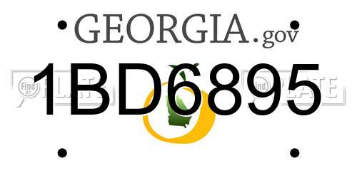 1BD6895 Georgia License Plate