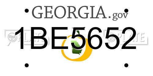 1BE5652 Georgia License Plate