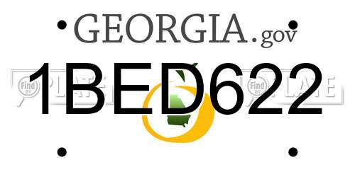 1BED622 Georgia License Plate