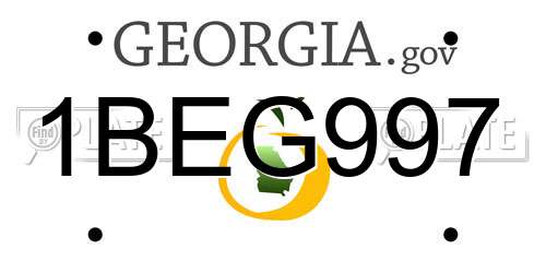 1BEG997 Georgia License Plate