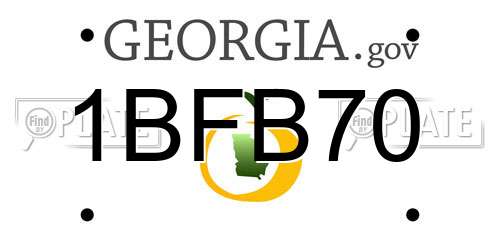 1BFB70 Georgia License Plate