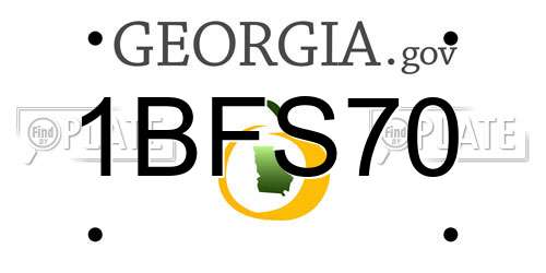 1BFS70 Georgia License Plate