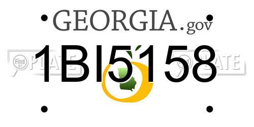 1BI5158 Georgia License Plate