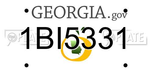 1BI5331 Georgia License Plate