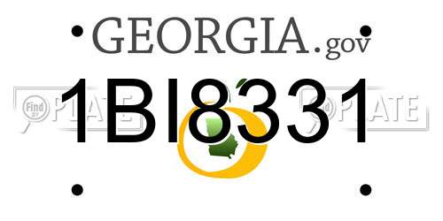 1BI8331 Georgia License Plate