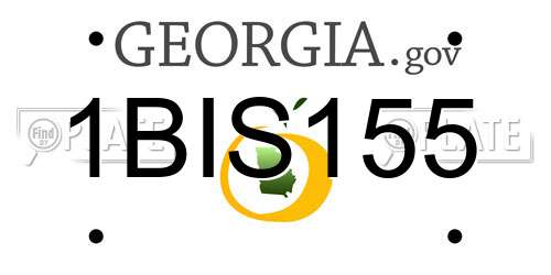 1BIS155 Georgia License Plate