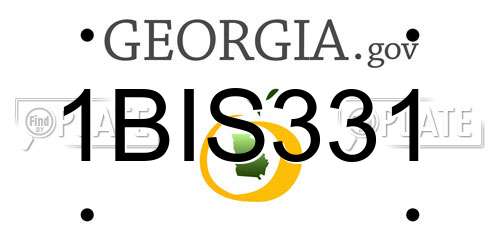 1BIS331 Georgia License Plate