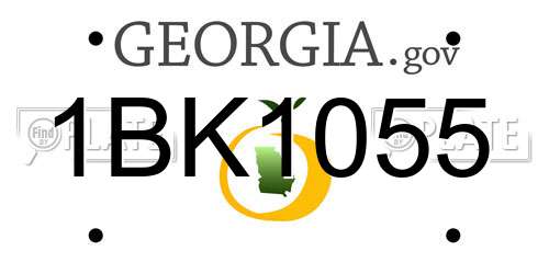 1BK1055 Georgia License Plate