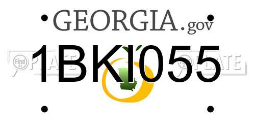 1BKI055 Georgia License Plate