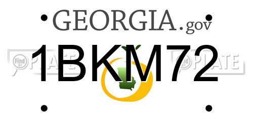 1BKM72 Georgia License Plate
