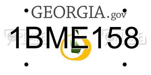 1BME158 Georgia License Plate