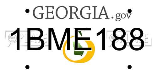 1BME188 Georgia License Plate