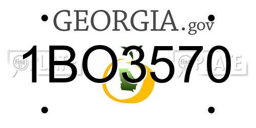 1BO3570 Georgia License Plate